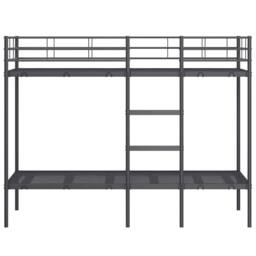 Berkfield Home Bunk Bed without Mattress Black 75x190 cm Small Single Steel - thumbnail 5