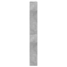 Berkfield Home Shoe Cabinet with Mirror 4-Layer Concrete Grey 63x17x134 cm - Size: 63 x 17 x 134 cm - thumbnail 7