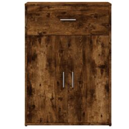 Berkfield Home Sideboards 2 pcs Smoked Oak 60x30x84 cm Engineered Wood in Brown - Size: 60 x 30 x 84 cm - thumbnail 5