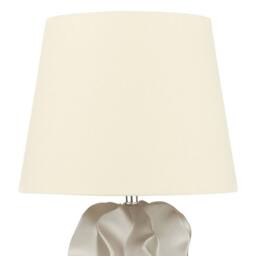 Wyld and Coco Bedside Table Lamp - Light Gold Ceramic Base Cream Fabric Shade - thumbnail 3