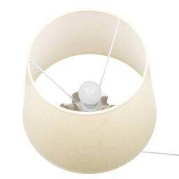 Wyld and Coco Bedside Table Lamp - Light Gold Ceramic Base Cream Fabric Shade - thumbnail 6