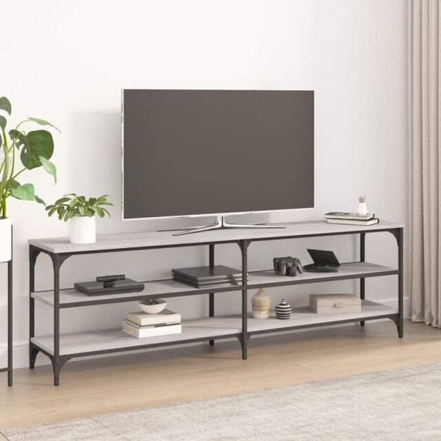 Berkfield Home TV Cabinet Grey Sonoma 160x30x50 cm Engineered Wood - Size: 160 x 30 x 50 cm - image 1