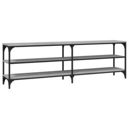 Berkfield Home TV Cabinet Grey Sonoma 160x30x50 cm Engineered Wood - Size: 160 x 30 x 50 cm - thumbnail 2