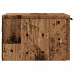 Berkfield Home Wall-mounted Bedside Cabinets 2 pcs Old Wood 34x30x20 cm in Brown - Size: 34 x 30 x 20 cm - thumbnail 6
