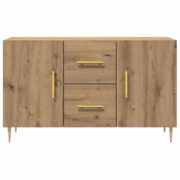 Berkfield Home Sideboard Artisan Oak 100x36x60 cm Engineered Wood in Brown - Size: 100 x 36 x 60 cm - thumbnail 4