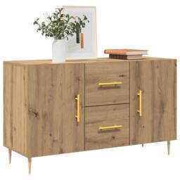Berkfield Home Sideboard Artisan Oak 100x36x60 cm Engineered Wood in Brown - Size: 100 x 36 x 60 cm - thumbnail 3