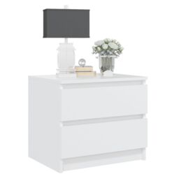 Berkfield Home Bed Cabinet White 50x39x43.5 cm Engineered Wood - thumbnail 5