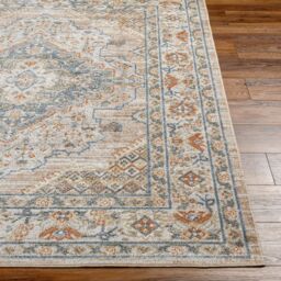 Livabliss Lilian-Washable Brown Blue Vintage Traditional Boho Living Dining Rug - Size: 140 cm x 200 cm - thumbnail 5
