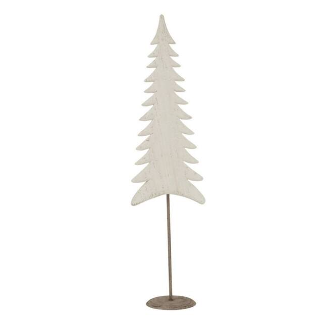 Lemon Pavilion Furniture and Decor Large Whitewashed Tall Christmas Tree on Stand - L12 x W18 x H71 cm in White - image 1