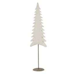 Lemon Pavilion Furniture and Decor Large Whitewashed Tall Christmas Tree on Stand - L12 x W18 x H71 cm in White - thumbnail 2