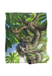 JQ Licensing Jlo Sloth Family Butterlies Silky Touch Super Soft Throw Blanket 152 X 127 cm in White - thumbnail 2