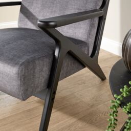 Home Source Cavera Armchair Modern Accent Chair Upholstered Seating Plush Foam in Grey - thumbnail 5