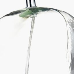 Ruma Set of 2 Hallie Clear Glass & White Shade Table Lamp - thumbnail 7