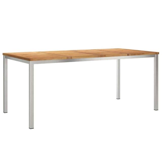 Berkfield Home Outdoor Dining Table 180x90x75 cm Solid Wood Teak in Brown - Size: 180 x 90 x 75 cm - image 1