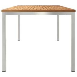 Berkfield Home Outdoor Dining Table 180x90x75 cm Solid Wood Teak in Brown - Size: 180 x 90 x 75 cm - thumbnail 6
