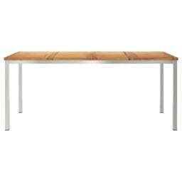 Berkfield Home Outdoor Dining Table 180x90x75 cm Solid Wood Teak in Brown - Size: 180 x 90 x 75 cm - thumbnail 5
