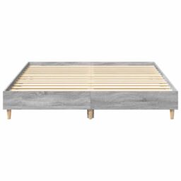 Berkfield Home Bed Frame No Mattress Grey Sonoma 140x200 cm Engineered Wood - thumbnail 5