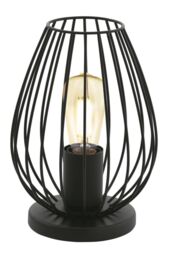 Eglo Rondo Satin Nickel & Glass Pendant Light in Black - thumbnail 1