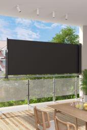 "Living and Home 118""x47"" Retractable Side Awning, Folding Privacy Screen Protection - Waterproof & UV-Resistant Folding Privacy Divider, for Patio" - thumbnail 2