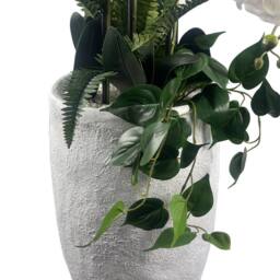 Leaf 150cm White Orchid Potted Display Artificial Premium - thumbnail 4
