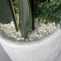 Leaf 150cm White Orchid Potted Display Artificial Premium - thumbnail 6