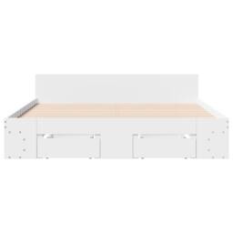 Berkfield Home Bed Frame with Drawers without Mattress White 140x200 cm - thumbnail 4