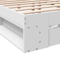 Berkfield Home Bed Frame with Drawers without Mattress White 140x200 cm - thumbnail 8