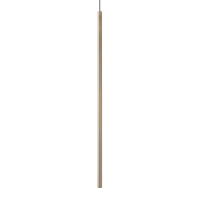 Netlighting Filo Tall Slim Pendant Ceiling Light Brass 3000K in Yellow