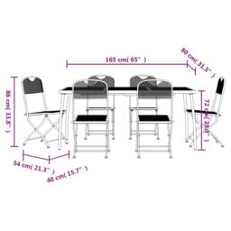 Berkfield Home 7 Piece Garden Dining Set Anthracite Metal Mesh in Black - thumbnail 9