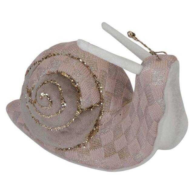 VFM e-Store Christmas Velvet Snail Decoration 14cm x 21cm Brown X 1 - Size: 14 cm x 21 cm - image 1