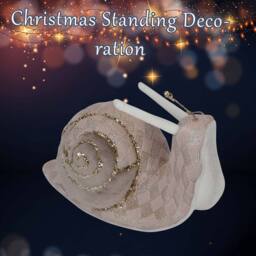 VFM e-Store Christmas Velvet Snail Decoration 14cm x 21cm Brown X 1 - Size: 14 cm x 21 cm - thumbnail 3