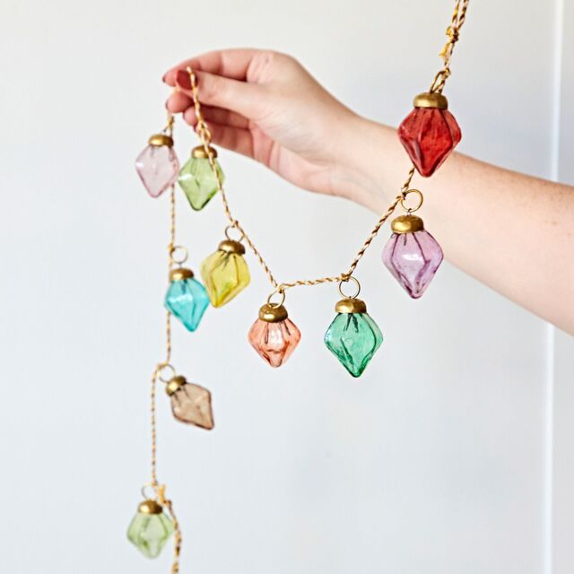 Paper High Mirai Pendent Coloured Reclaimed Glass Bauble Garland - image 1