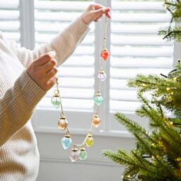 Paper High Mirai Pendent Coloured Reclaimed Glass Bauble Garland - thumbnail 4
