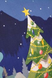 Bedlam 'Glow In The Dark' Christmas Scene Print Duvet Cover Set - Size: Double - thumbnail 4