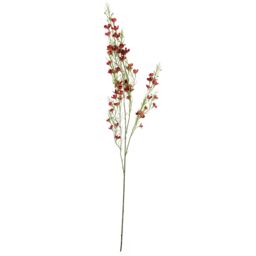 Leaf Pack of 6 x 100cm Artificial Foliage Stem with Small Flowers - Red - Size: 6 x 100 cm - thumbnail 3