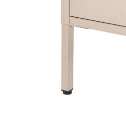Wyld and Coco Beige Four-Drawer Steel Chest - Industrial Home Office Storage - thumbnail 7