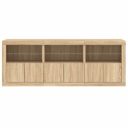 Berkfield Home Sideboard with LED Lights Sonoma Oak 181.5x37x67 cm in Brown - thumbnail 6