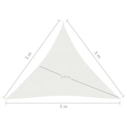 Berkfield Home Sunshade Sail 160 g/m ² White 3x3x3 m HDPE - thumbnail 6