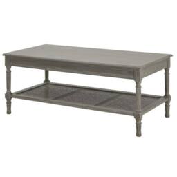 Lemon Pavilion Furniture and Decor The Serene Rattan Collection Coffee Table - L60 x W120 x H48 cm - Grey