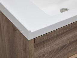 Vente-unique Suspended Bathroom Furniture With Built-In Washbasin - Light Natural in Light Oak - thumbnail 7