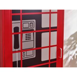 Cheshire Premium Heritage Telephone Box Wardrobe in Red - thumbnail 4