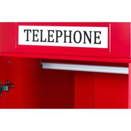 Cheshire Premium Heritage Telephone Box Wardrobe in Red - thumbnail 5