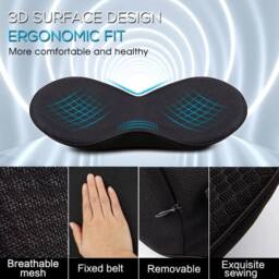 SPETLEK Memory Foam Car Cushion For Driving in Black - Size: 100 cm x 190 cm - thumbnail 4