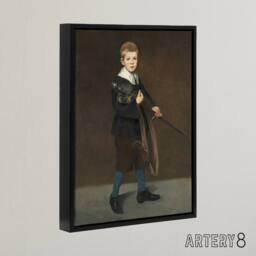 "Artery8 Boy with a Sword Portrait Painting Manet Framed Canvas Wall Art in Brown - Size: W12"" x H16""" - thumbnail 2