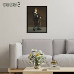 "Artery8 Boy with a Sword Portrait Painting Manet Framed Canvas Wall Art in Brown - Size: W12"" x H16""" - thumbnail 3