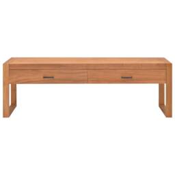 Berkfield Home TV Cabinet 140x40x45 cm Teak Wood in Brown - Size: 140 x 40 x 45 cm