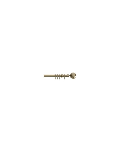New Edge Blinds 22-25mm Finesse Ball End Metal Curtain Pole Set - Antqiue Brass in Bronze - Size: 170 cm - 300 cm - image 1