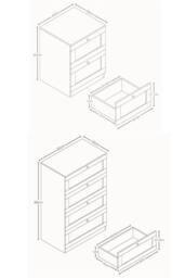 Home Discount Vida Designs Altino 3Pc Bedroom Set(2Dr Bedside, 4Dr Chest, Wardrobe) in White - thumbnail 2
