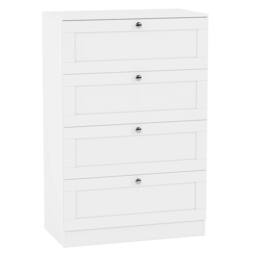 Home Discount Vida Designs Altino 3Pc Bedroom Set(2Dr Bedside, 4Dr Chest, Wardrobe) in White - thumbnail 9