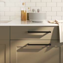 Berkfield Home Cabinet Handles 10 pcs Black 224 mm Stainless Steel - thumbnail 1